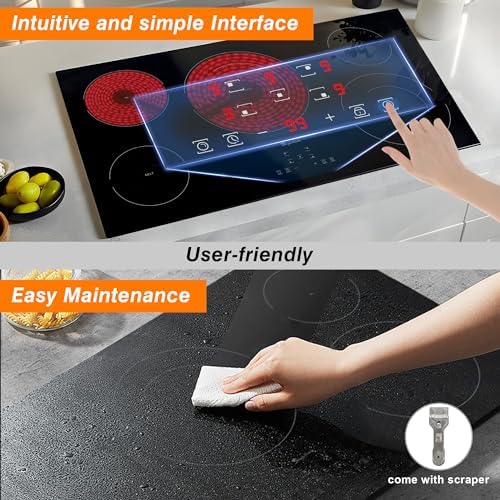 SingleHomie 5-Burner Built-In Electric Cooktop with Sensor Touch Control