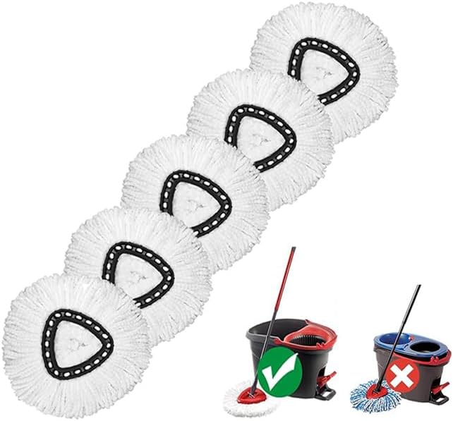 10-Pack Mop Replacement Heads - Microfiber - Easy to Replace