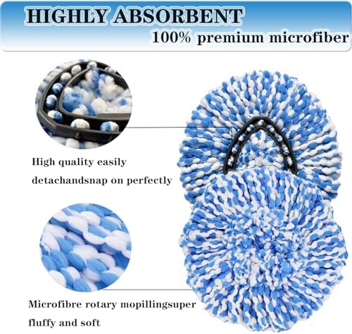 3-Piece Fluffy Microfiber Mop Heads