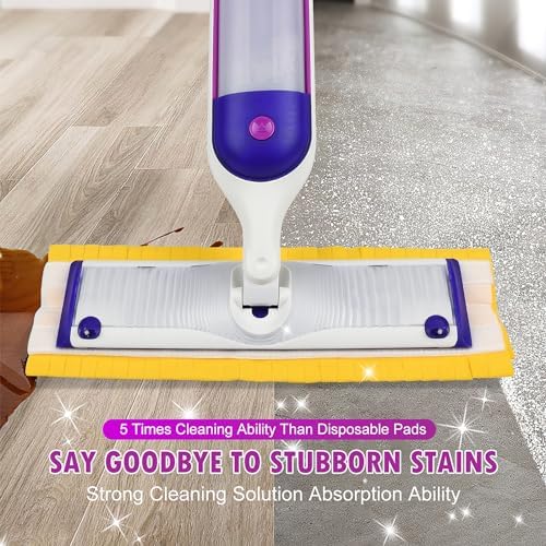 4 Pack Mop Pads for Swiffer PowerMop Easy Cleaning with MicrofiberReusable Washable