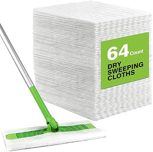 HOMEXCEL Dry Sweeper Pads for Swiffer Mopping with 64 Count