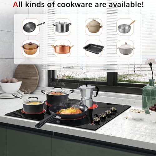 KarinAR Built-In Electric Cooktop 30-inch with Touch Knob Controls