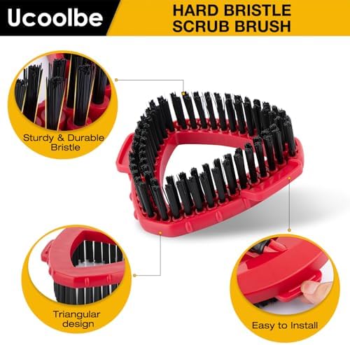 Durable scrub brush for O-Cedar Spin Mop