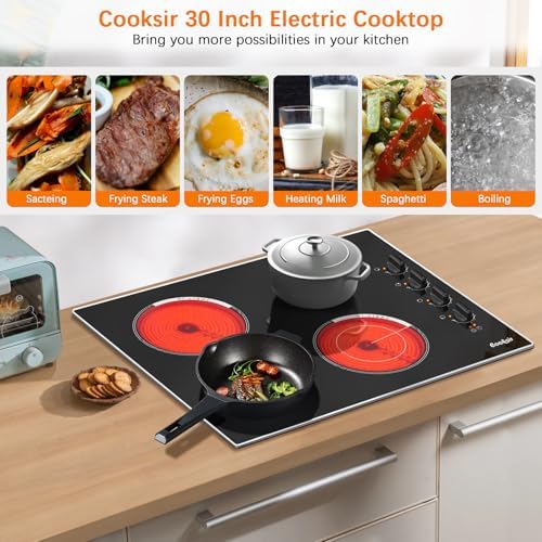 Cooksir Built-in Electric Cooktop 4 Burner 7400W