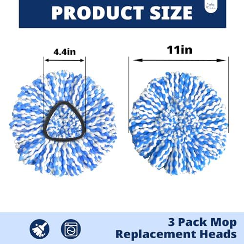 Koolstuffs 3-Piece Spin Mop Refill Set
