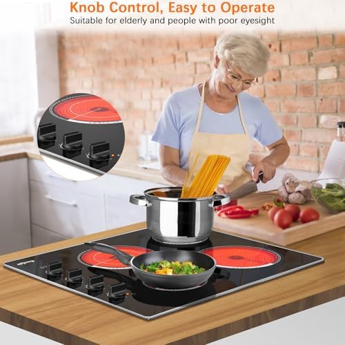 Cooksir Built-in Electric Cooktop 4 Burner 7400W