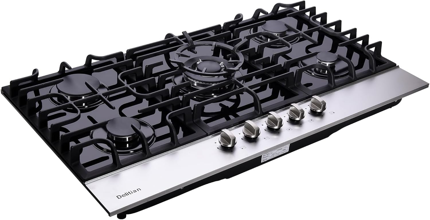 Delitian36-Inch Built-in Gas Cooktop with Premium Features Long-lasting Performance