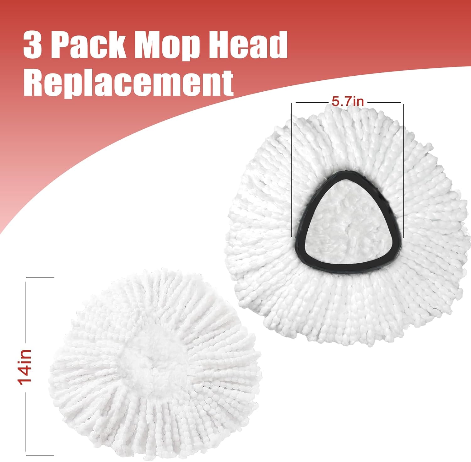 Mop Head Replacement 3-Pack O Cedar EasyWring 1-Tank System
