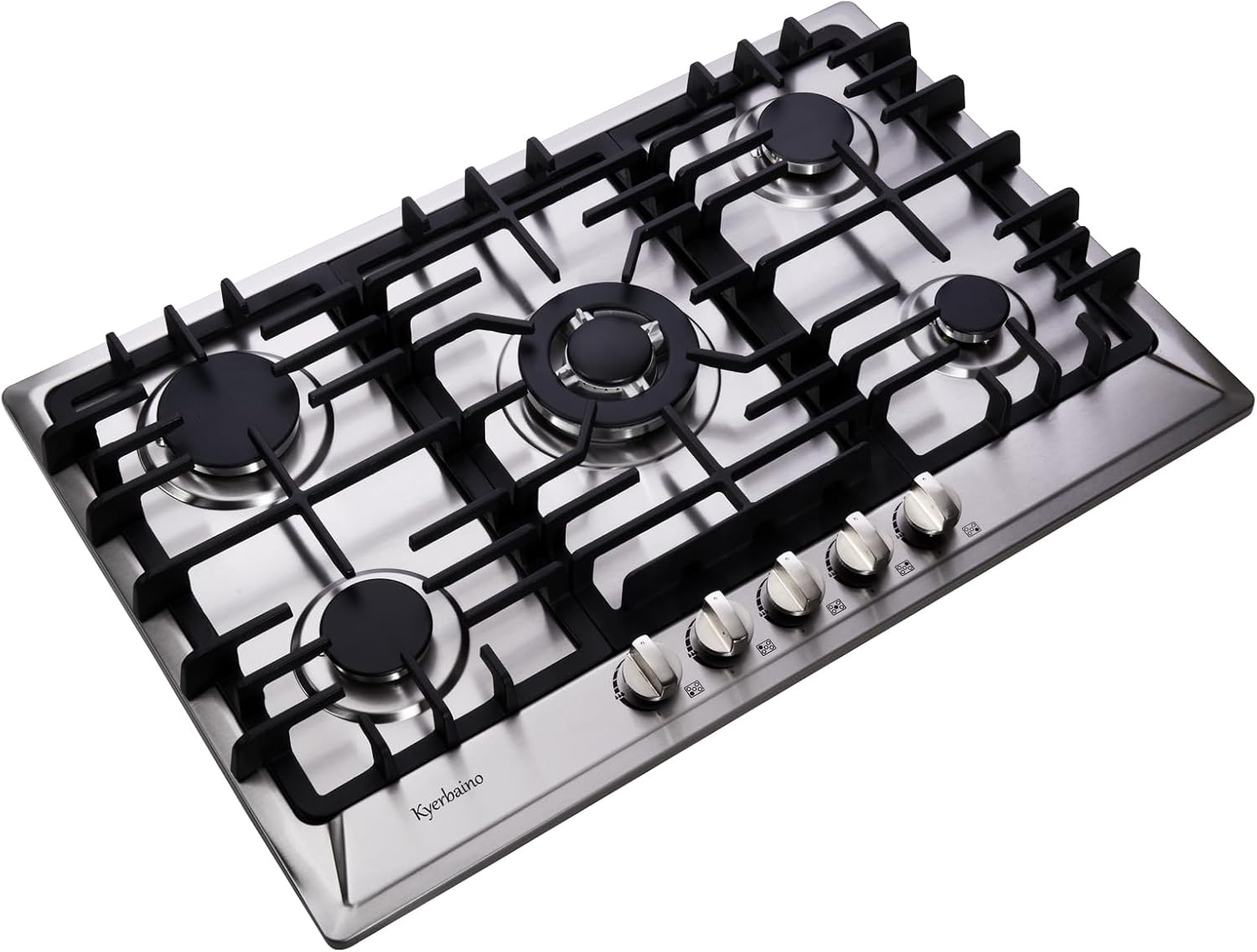 Versatile 5-Burner Stainless Steel Gas Cooktop