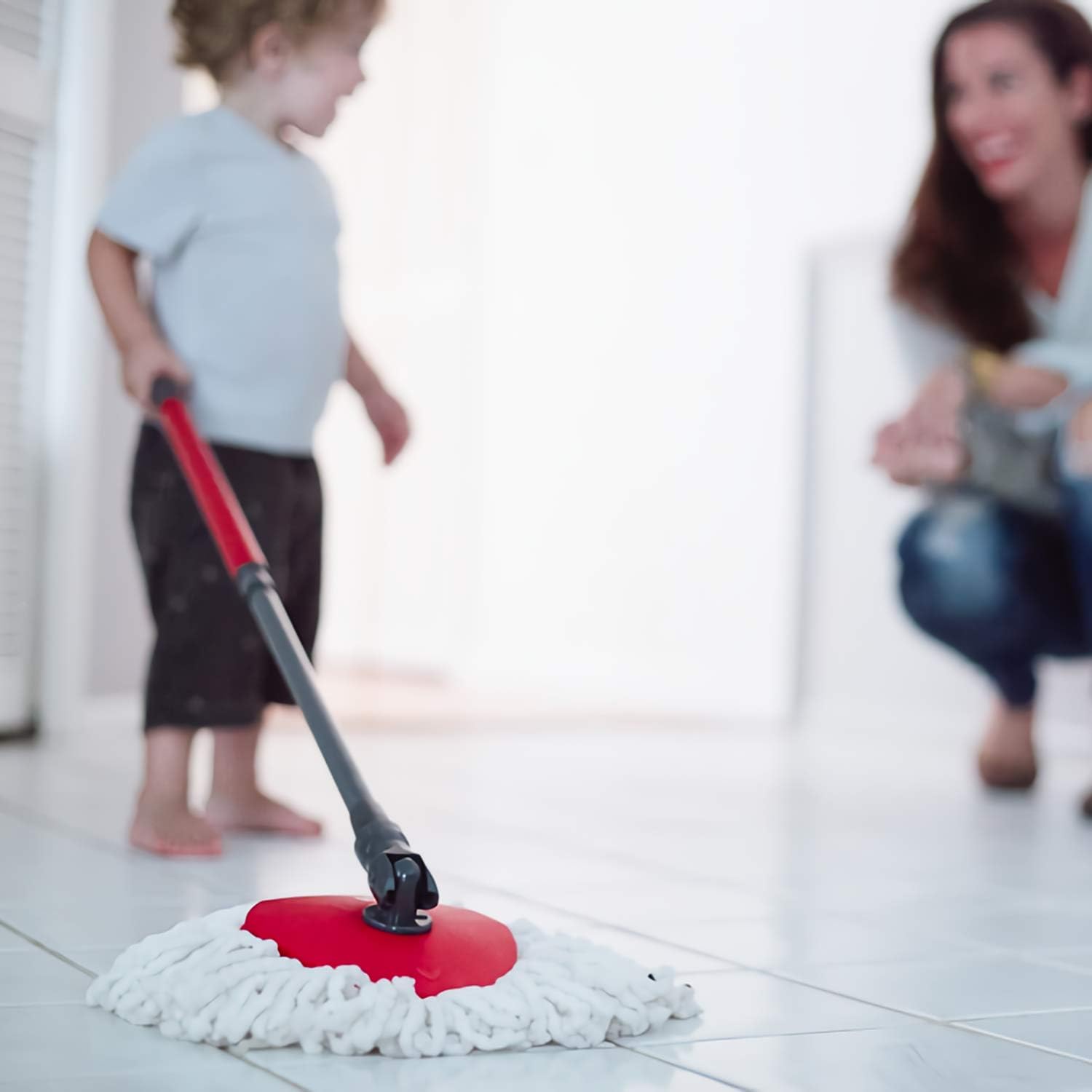 5 Pack Microfiber Mop Heads - EasyWring Compatible for Hard Floors