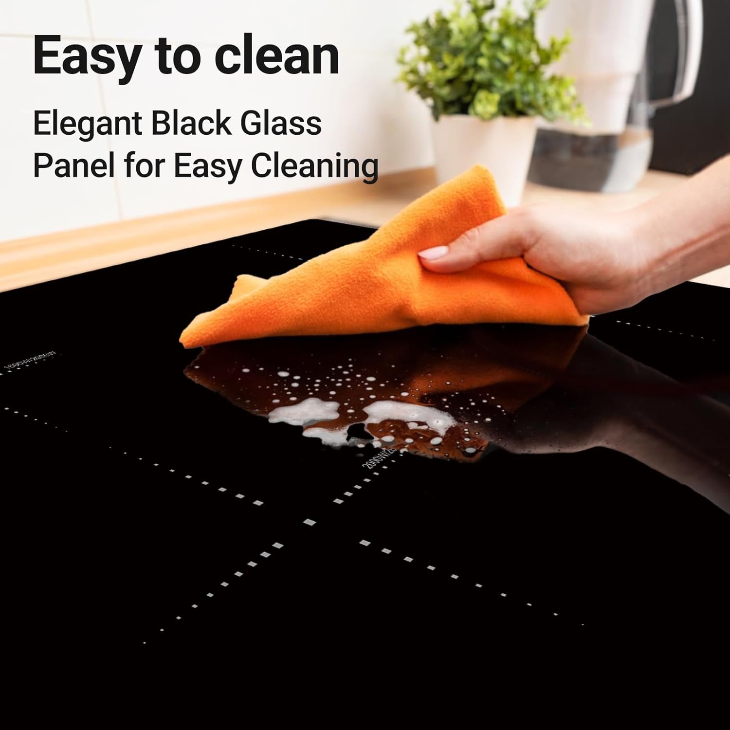 AMZCHEF Electric Cooktop 30 Inch with 4BOOST Burners