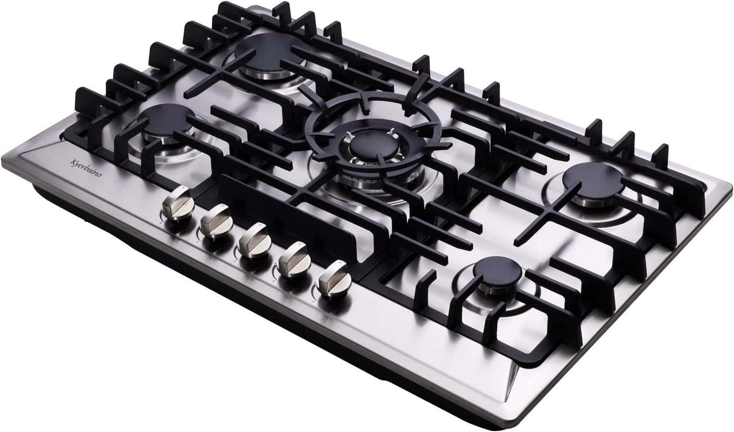 Versatile 5-Burner Stainless Steel Gas Cooktop