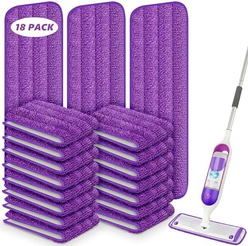 ILAVCOOL 18-Pack Reusable Mop Pads for Swiffer PowerMop