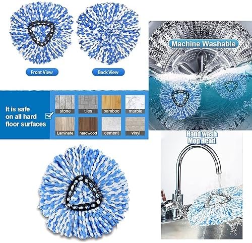 Premium Microfiber Mop Heads for Ocedar RinseClean 2 Tank System
