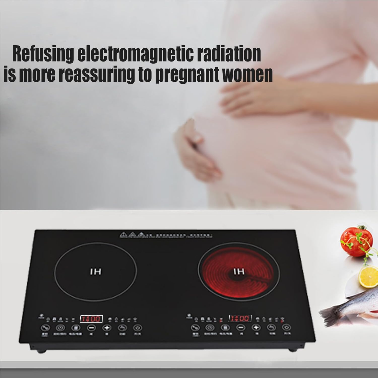 26 110V Electric Cooktop with Touch Control