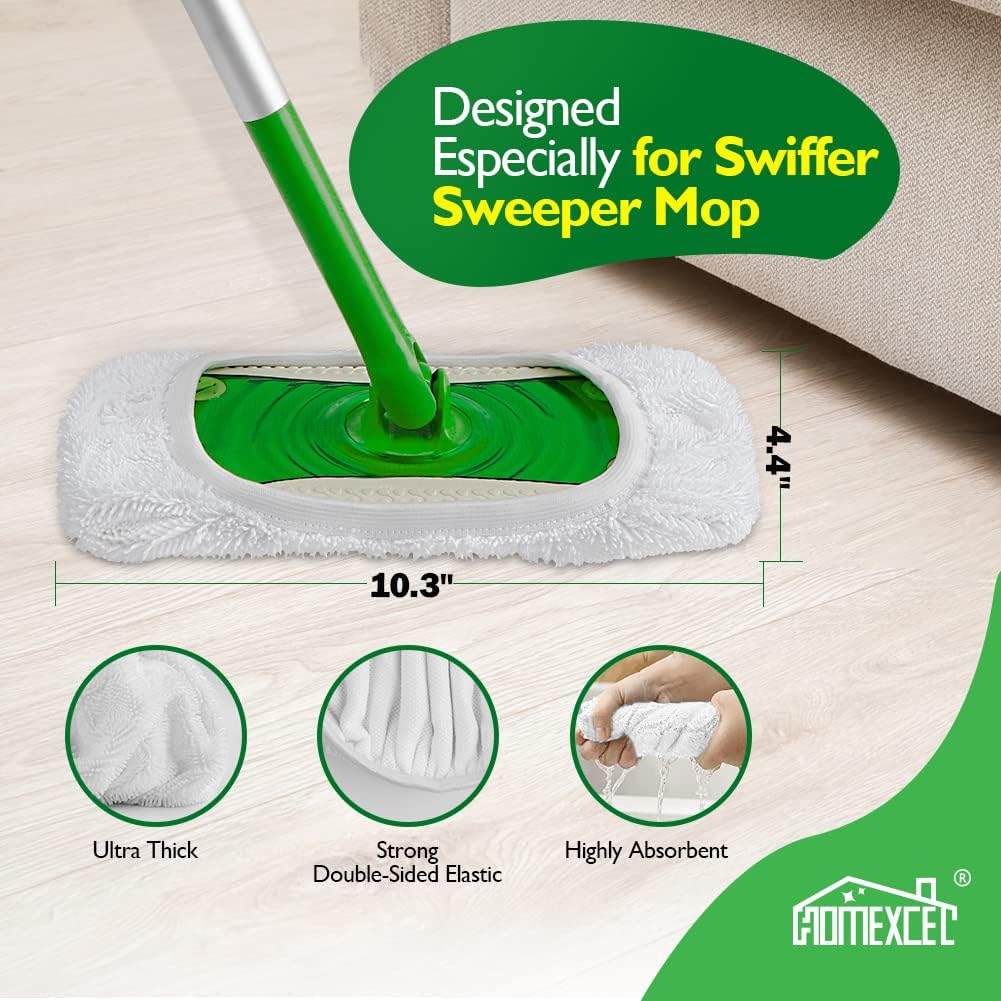 Reusable Microfiber Mop Pads for Swiffer