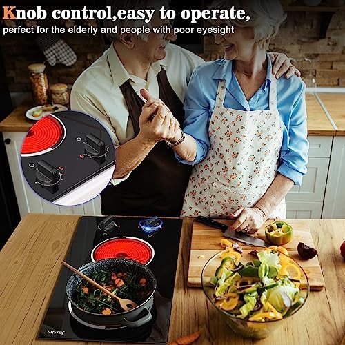 Effortless 110V Plug-In Electric Cooktop with 1400W Power Safety Features