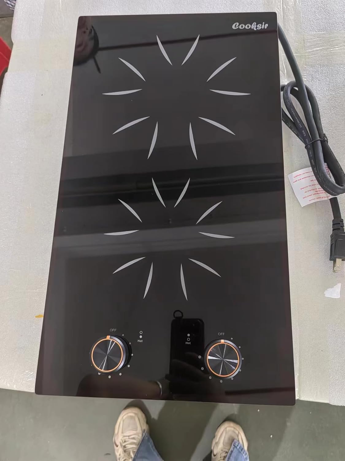 Compact Powerful 2-Burner Electric Cooktop for Home Camping