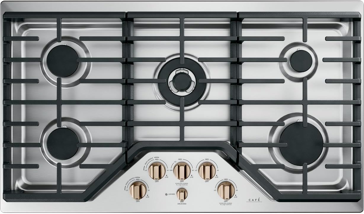 GE 36-inch Gas Cooktop - Built-in Energy-Efficient Easy to Maintain