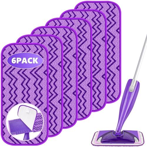 6-Piece Reusable Mop Pads for Swiffer Wet Jet