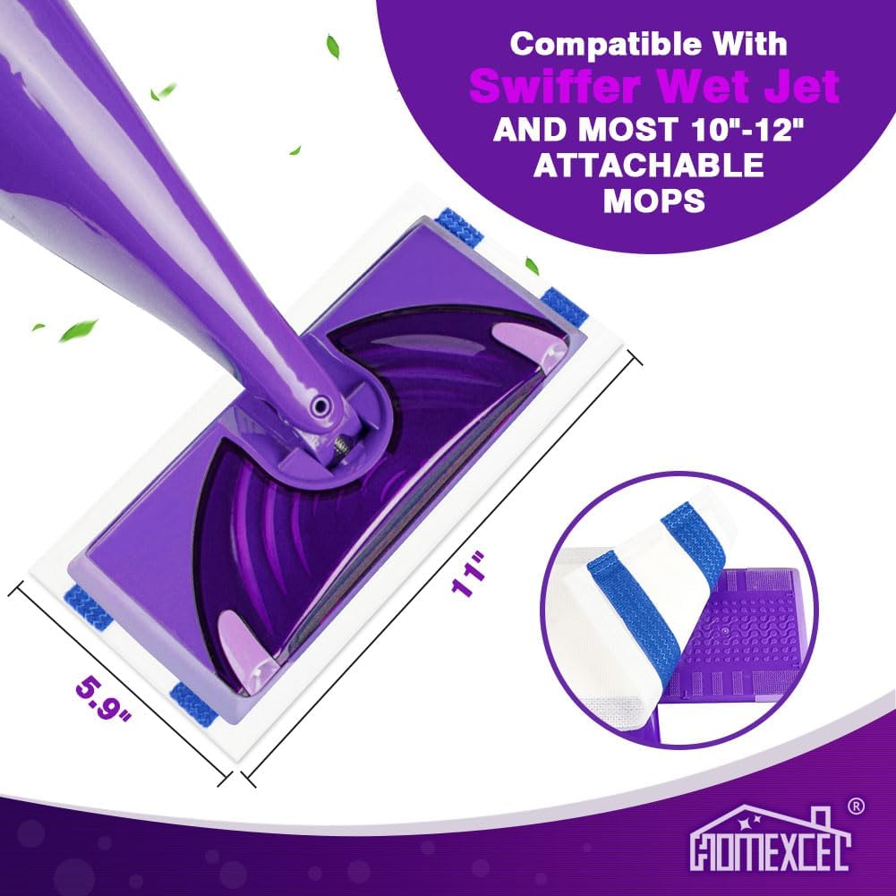 HOMEXCEL - Durable Dry Floor Mop Pads Swiffer WetJet Compatible