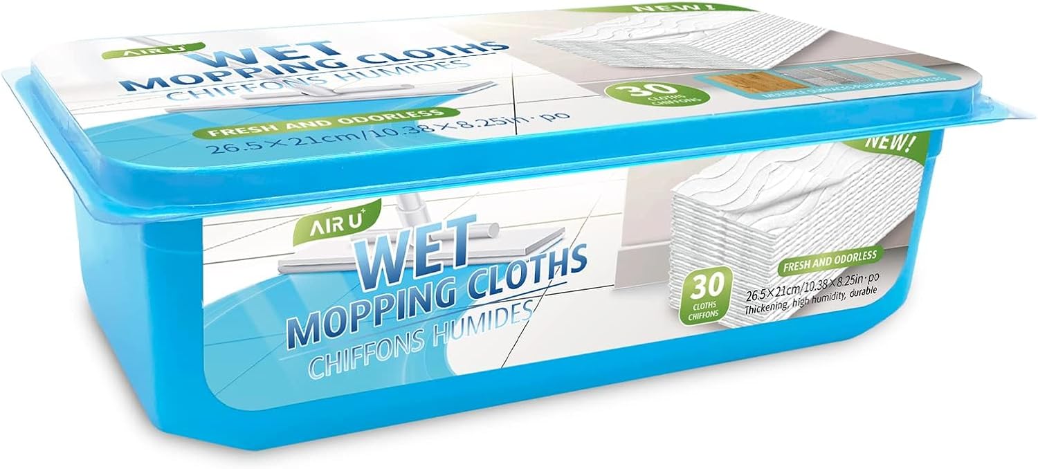 AIR U Wet Mopping Wipes 30 Count