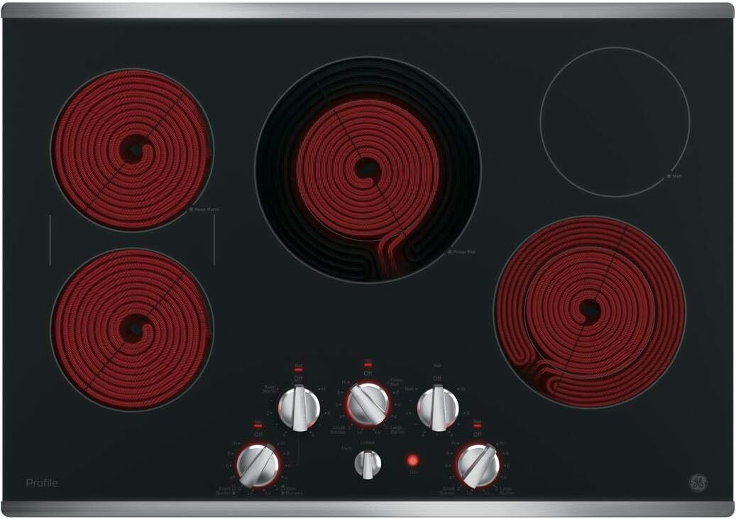 GEs Next-Generation 30-Inch Electric Cooktop With 5 Radiant Burners Black