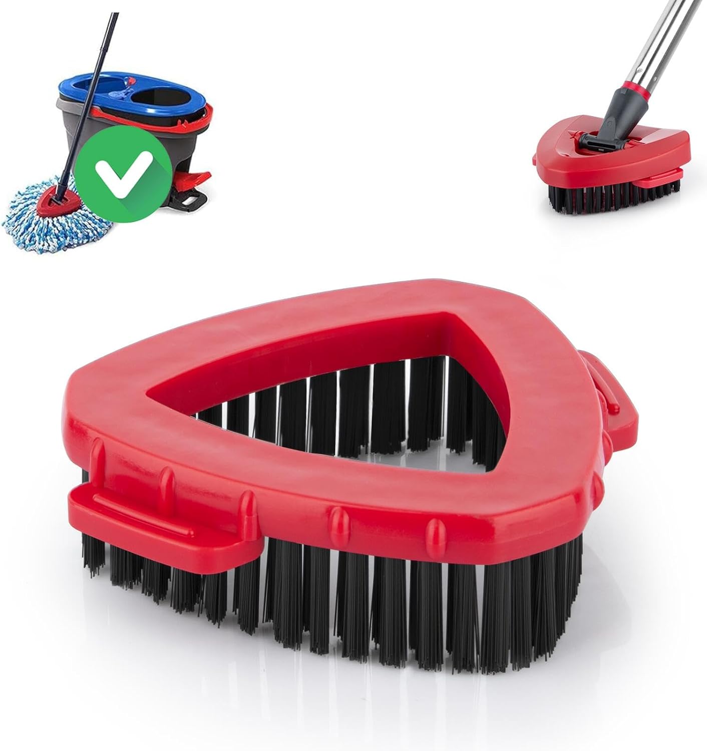 Durable scrub brush for O-Cedar Spin Mop