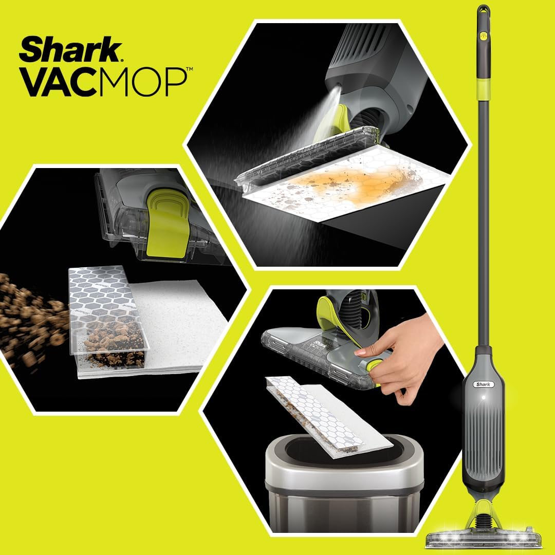 Shark VACMOP Disposable Hard Floor Mop Pad Refill Kit Pack of 3