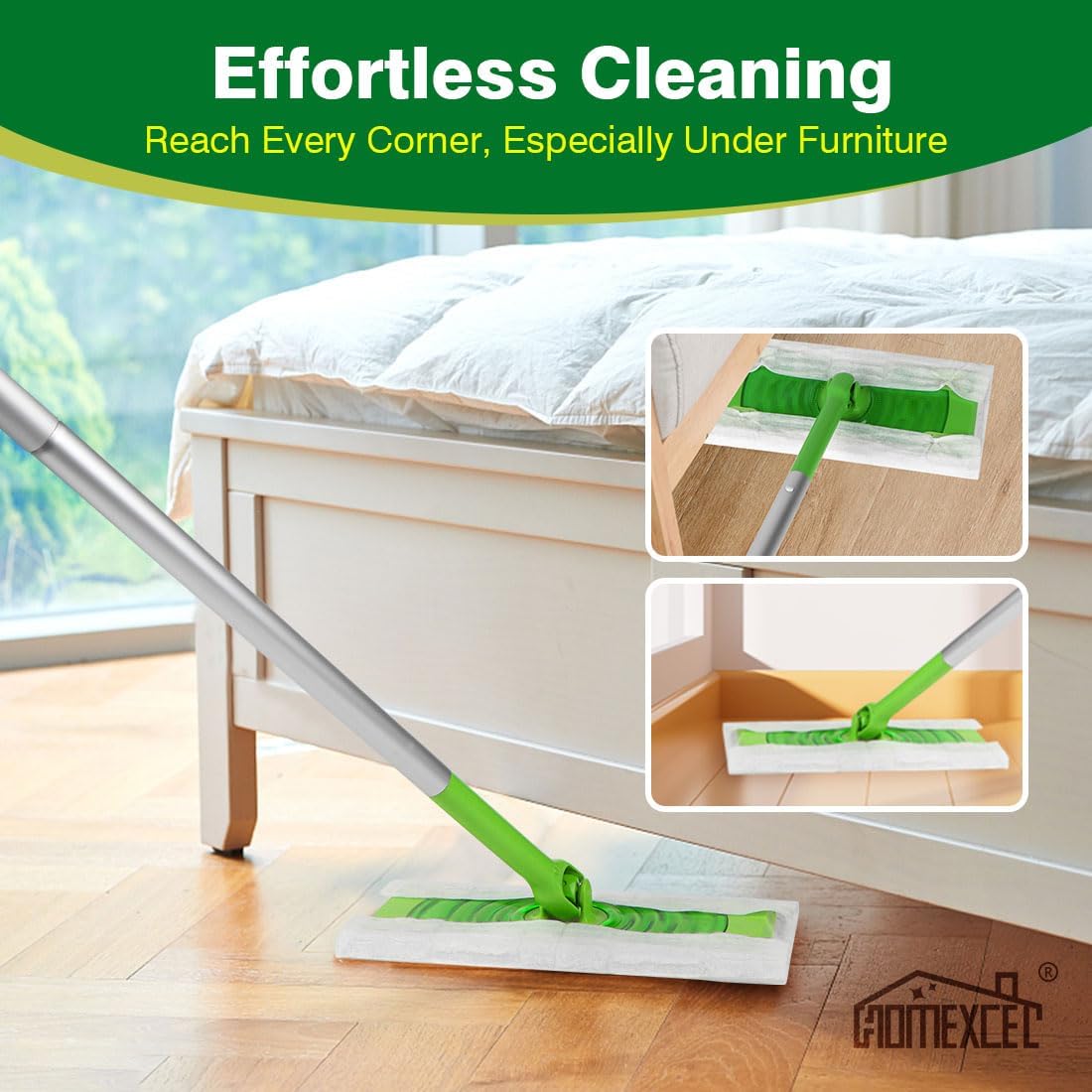 HOMEXCEL Dry Sweeper Pads for Swiffer Mopping with 64 Count
