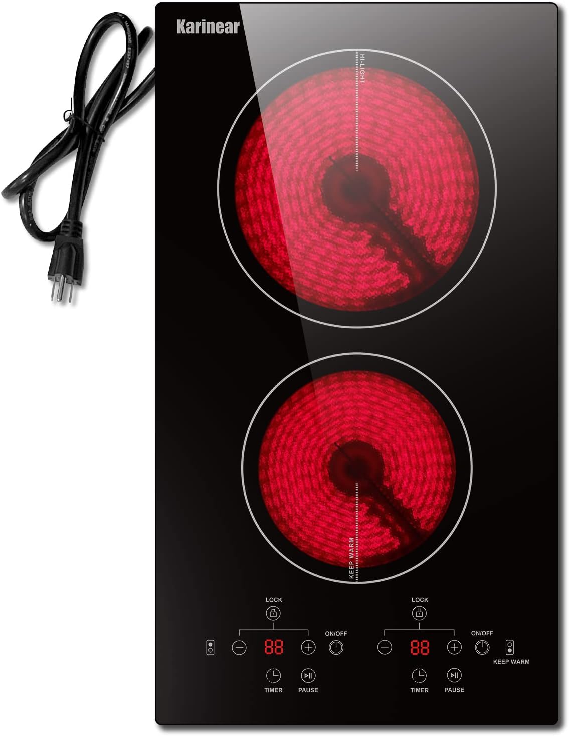 Two Burner Plug-In Electric Cooktop