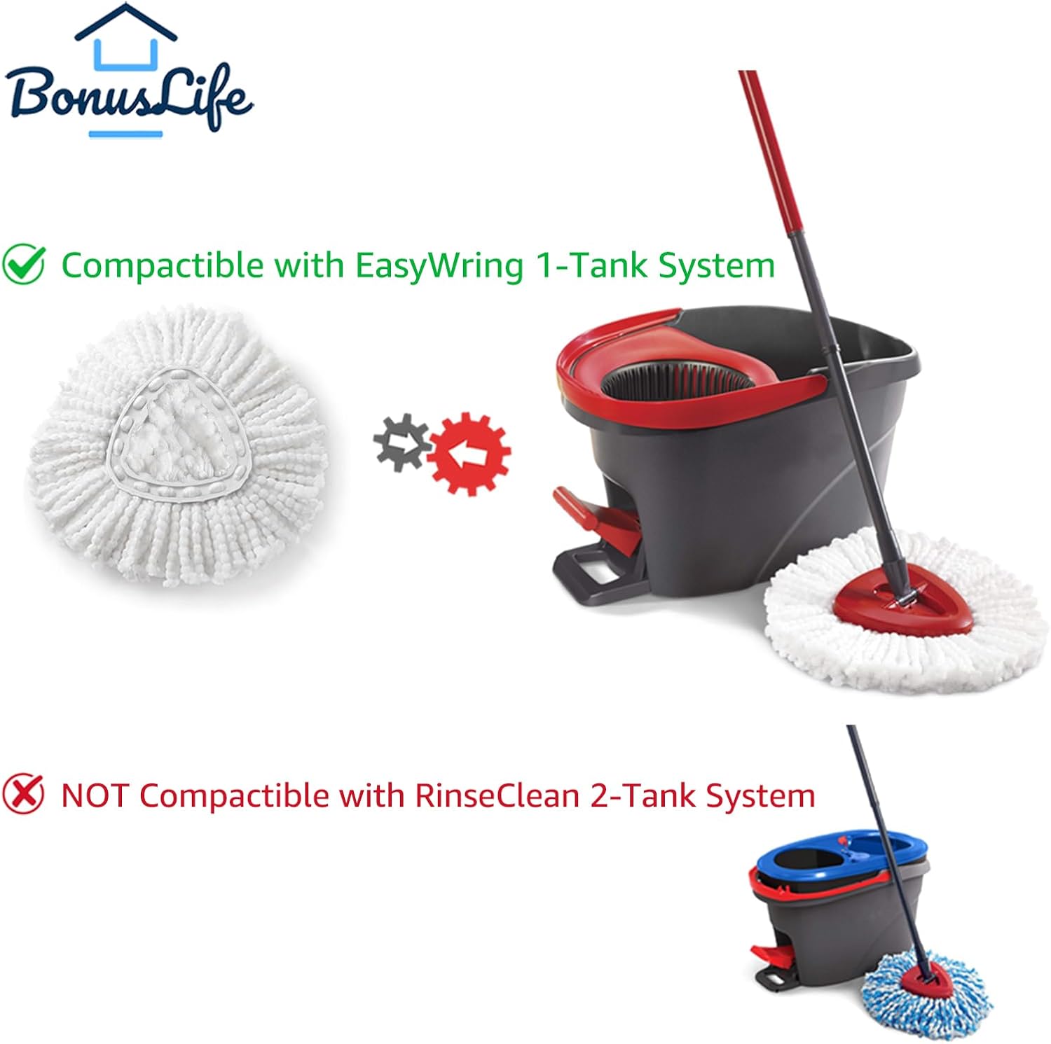 Bonus Life EasyWrin Spin Mop Refill