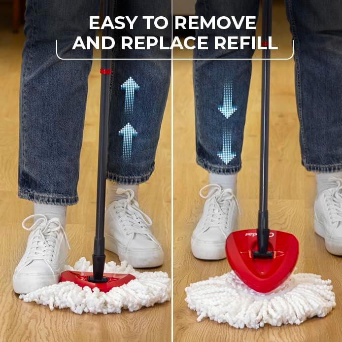 O-Cedar EasyWring Spin Mop Microfiber Refill Pack of 4