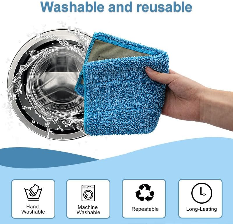 Rinakou 6-Piece Mop Pad Set - Compatible with Rejuvenate