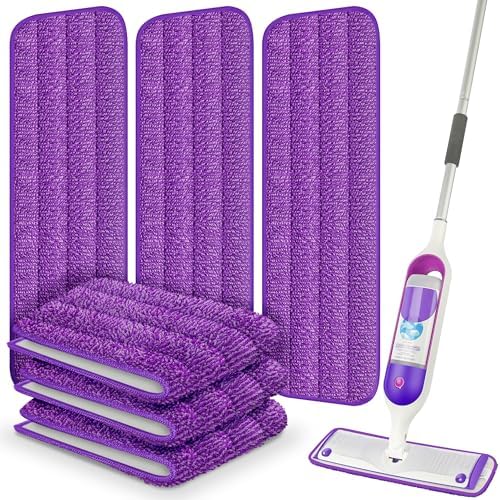 ILAVCOOL 6-Pack Refillable Microfiber Mop Pads for Swiffer PowerMop