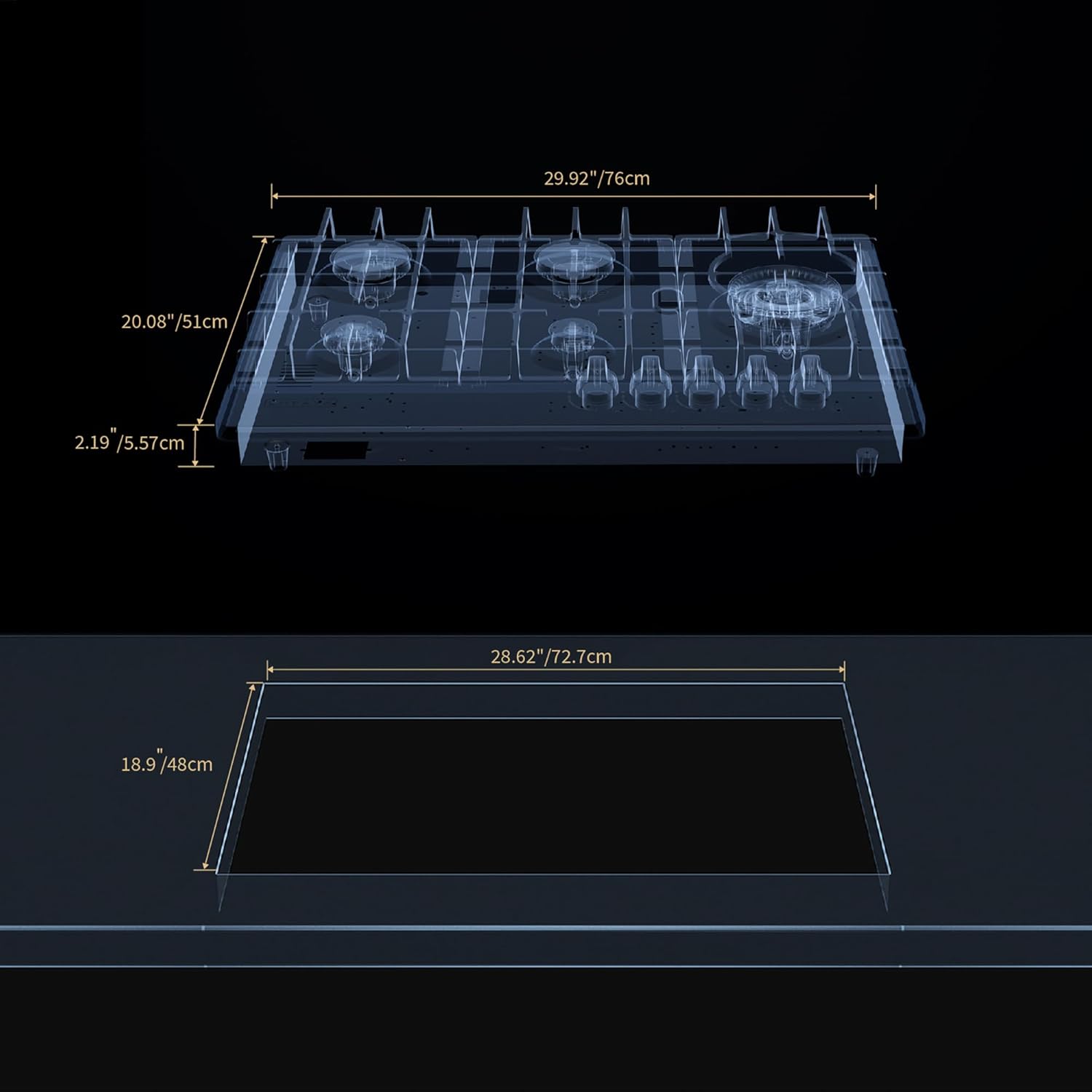 Empava 30-inch Gas Cooktop
