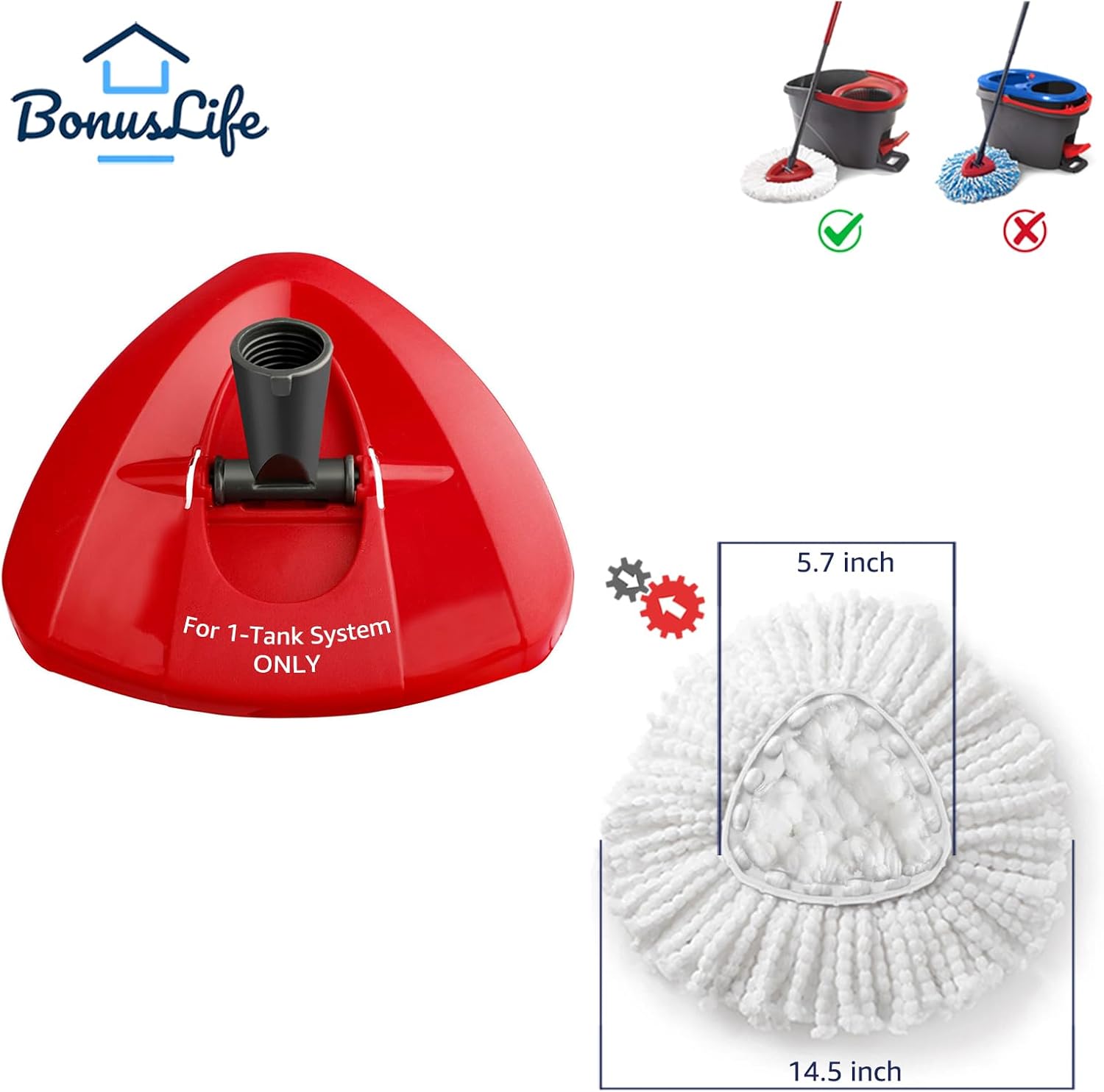 Bonus Life EasyWrin Spin Mop Refill