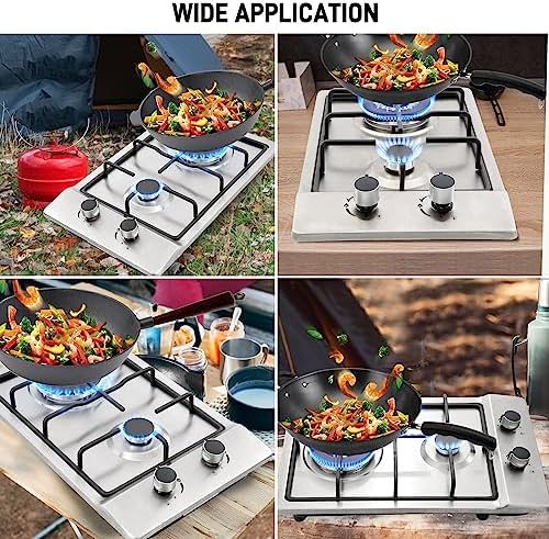 Stainless Steel 12 Gas Cooktop Dual Fuel Outdoor Use Easy to Clean