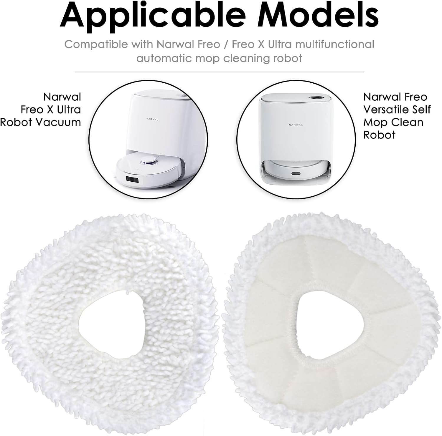 Premium Washable Mopping Pads for Narwal Freo