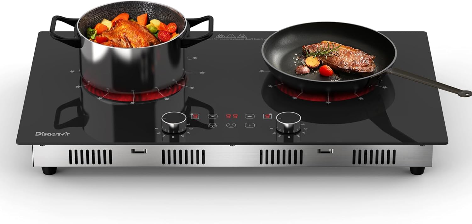 Powerful 2-Burner Electric Cooktop for Home RV Use