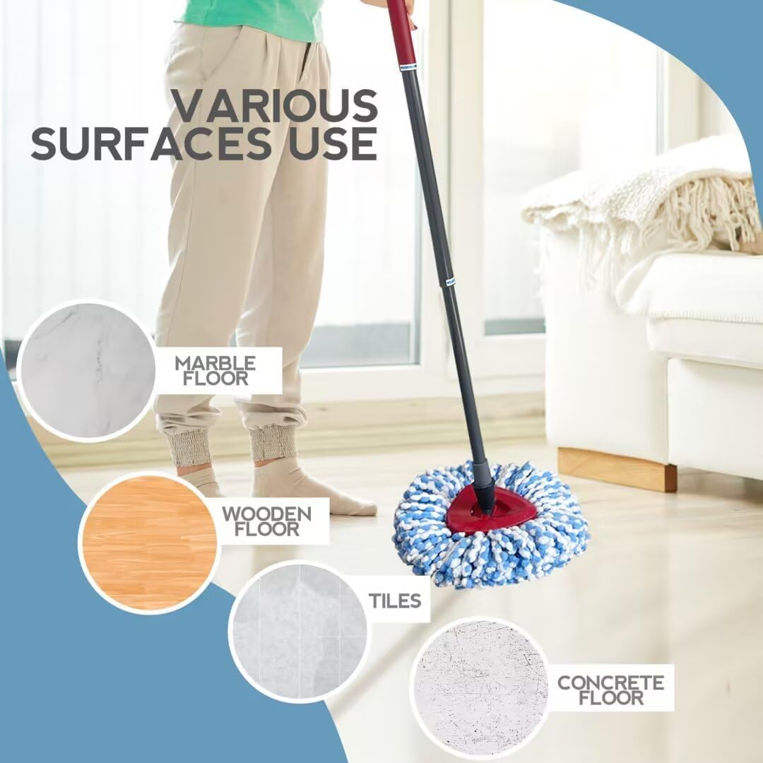 3-Pack Spin Mop Replacement Heads for Rinseclean 2-Tank System