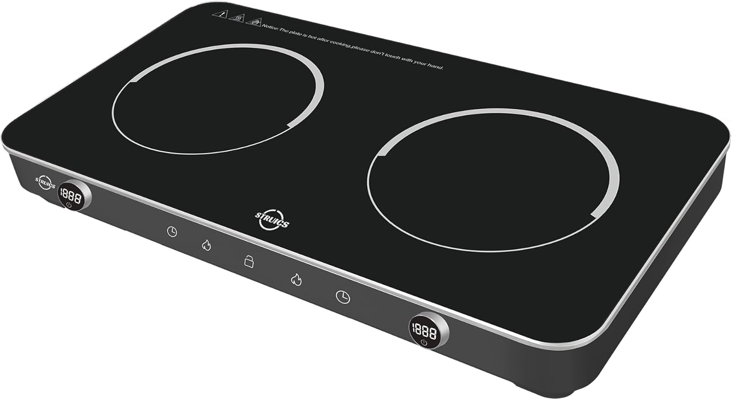 1800W Dual-Function Electric Cooktop for Camping Everyday Use