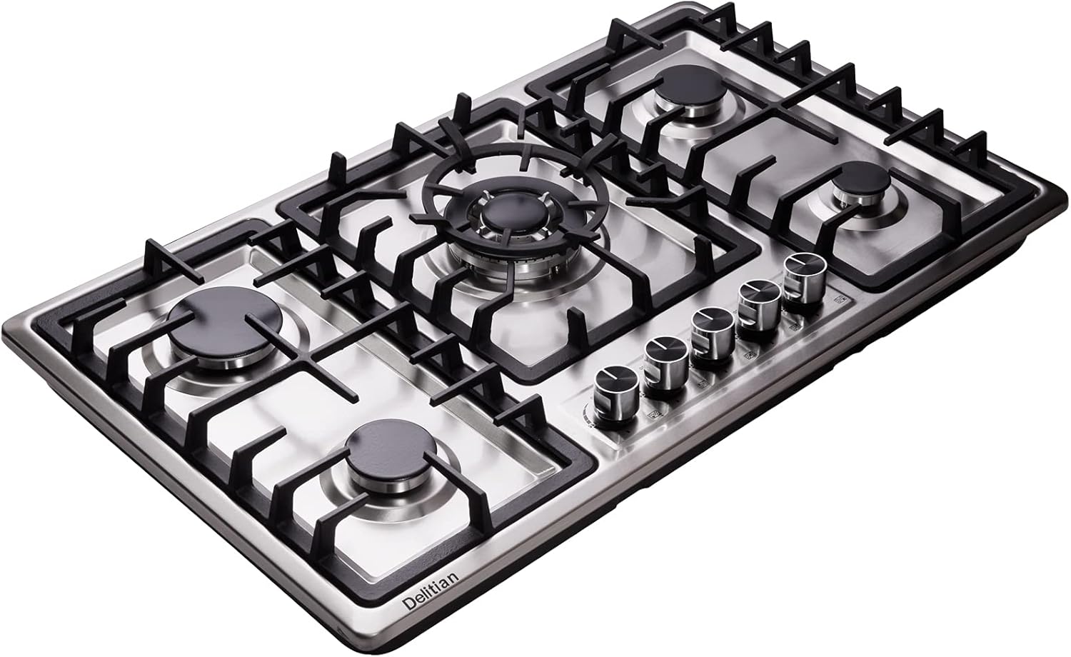 Stainless Steel Cooktop with Dual Fuel