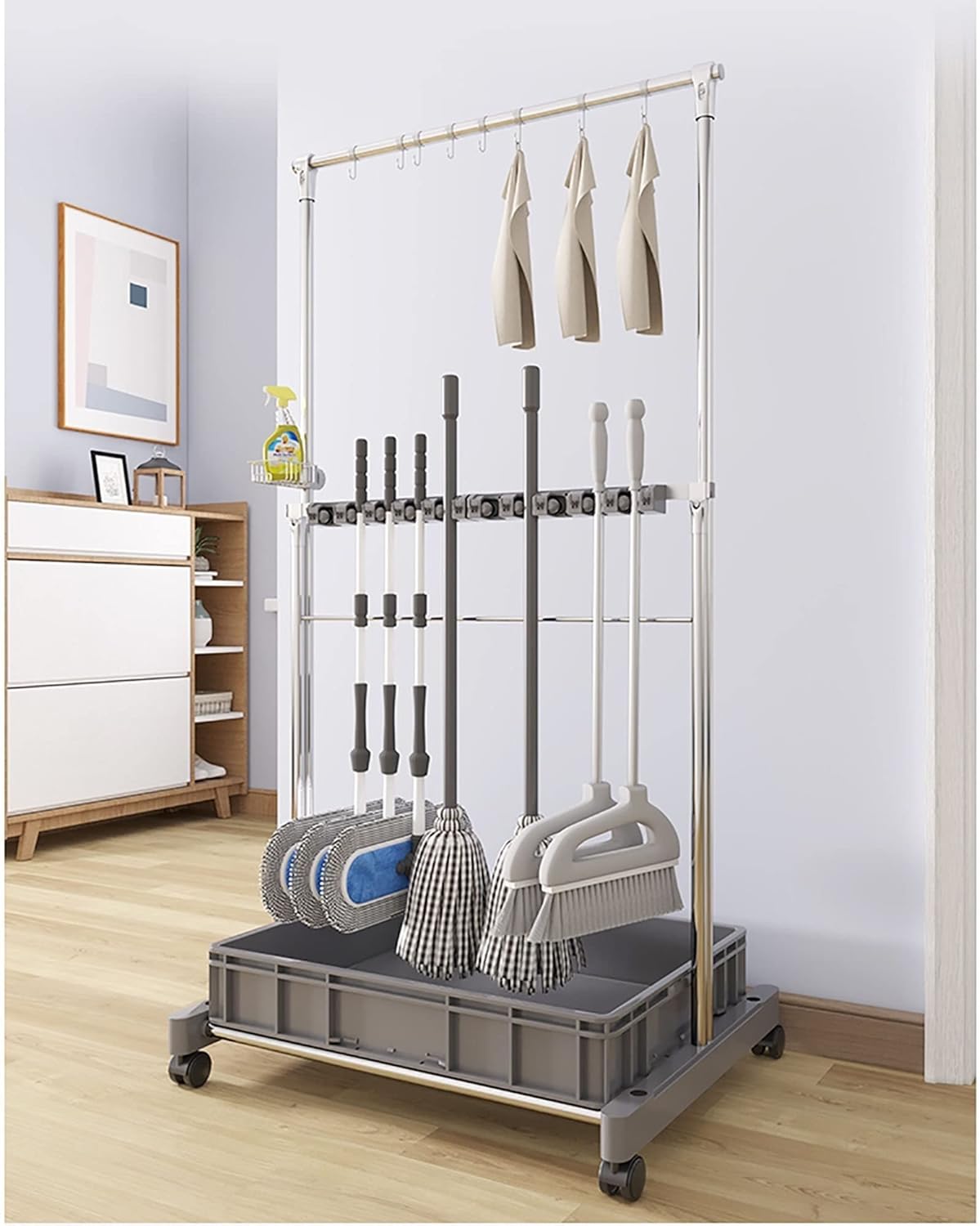 Versatile Mop Holder for Efficient Cleaning