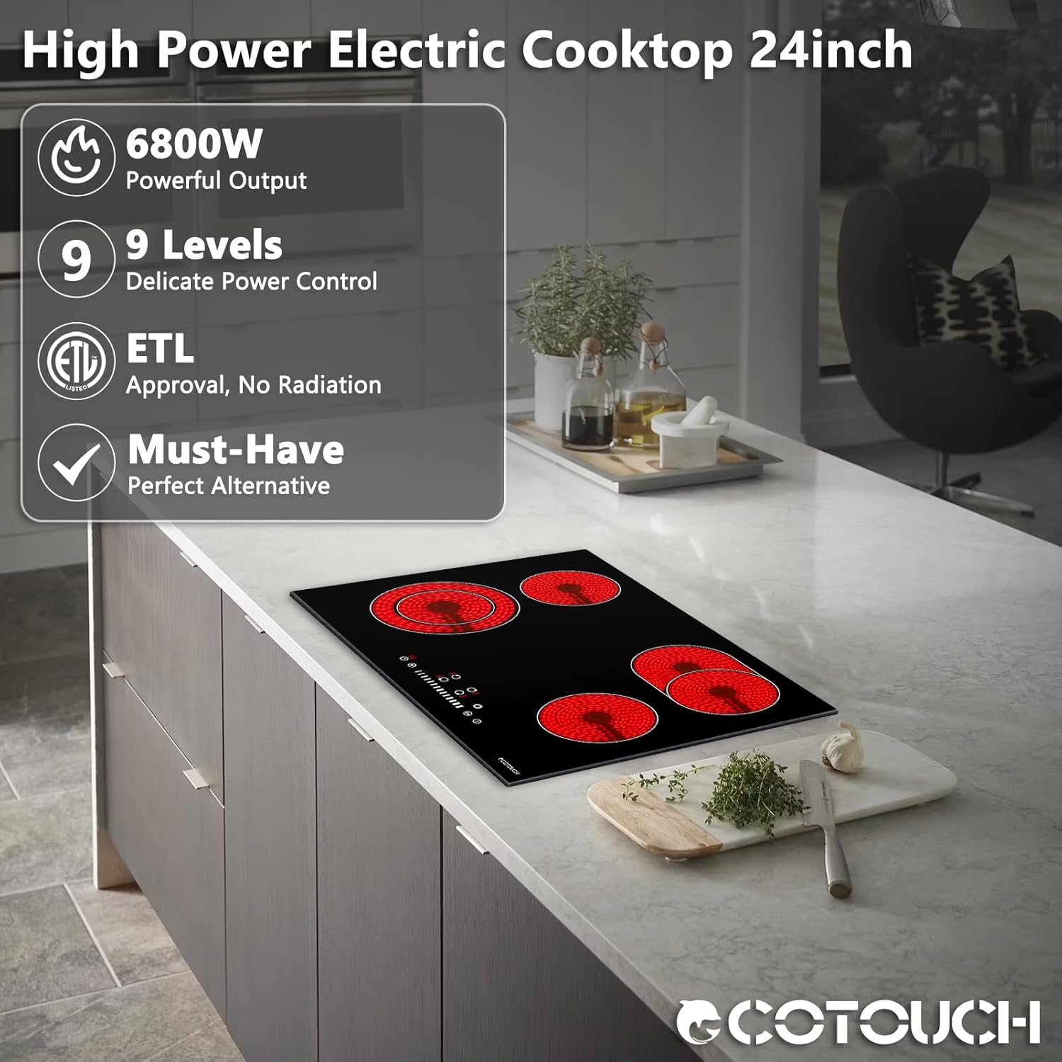 ECOTOUCH 30 Built-in Electric Cooktop