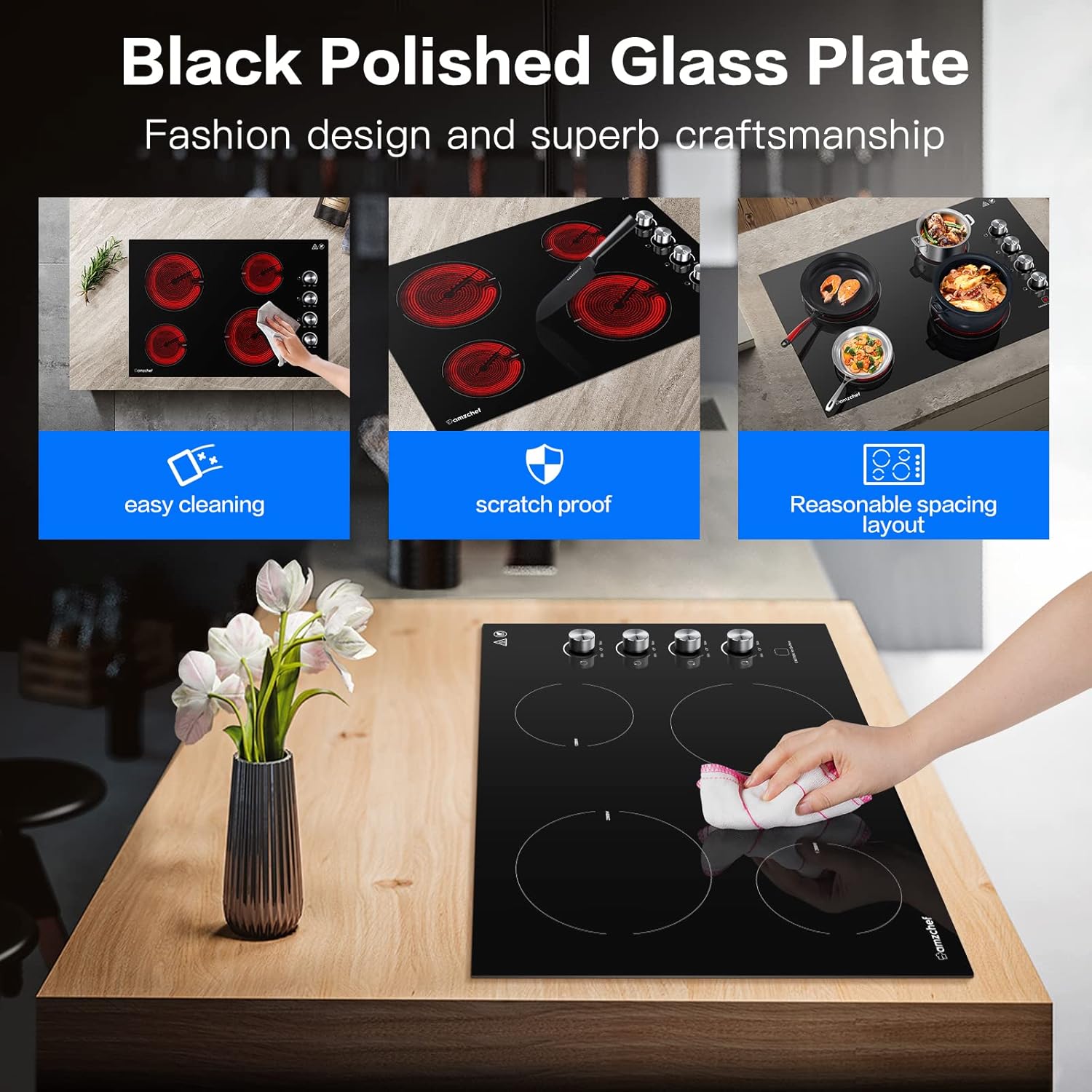 30 Inch Electric Cooktop With 4 Burners for Your Kitchen Needs
