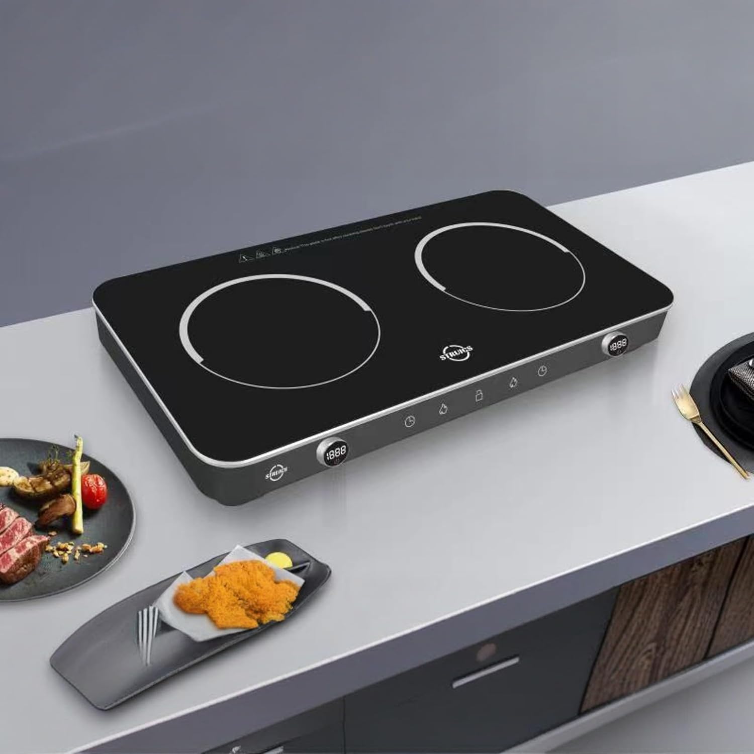 1800W Dual-Function Electric Cooktop for Camping Everyday Use