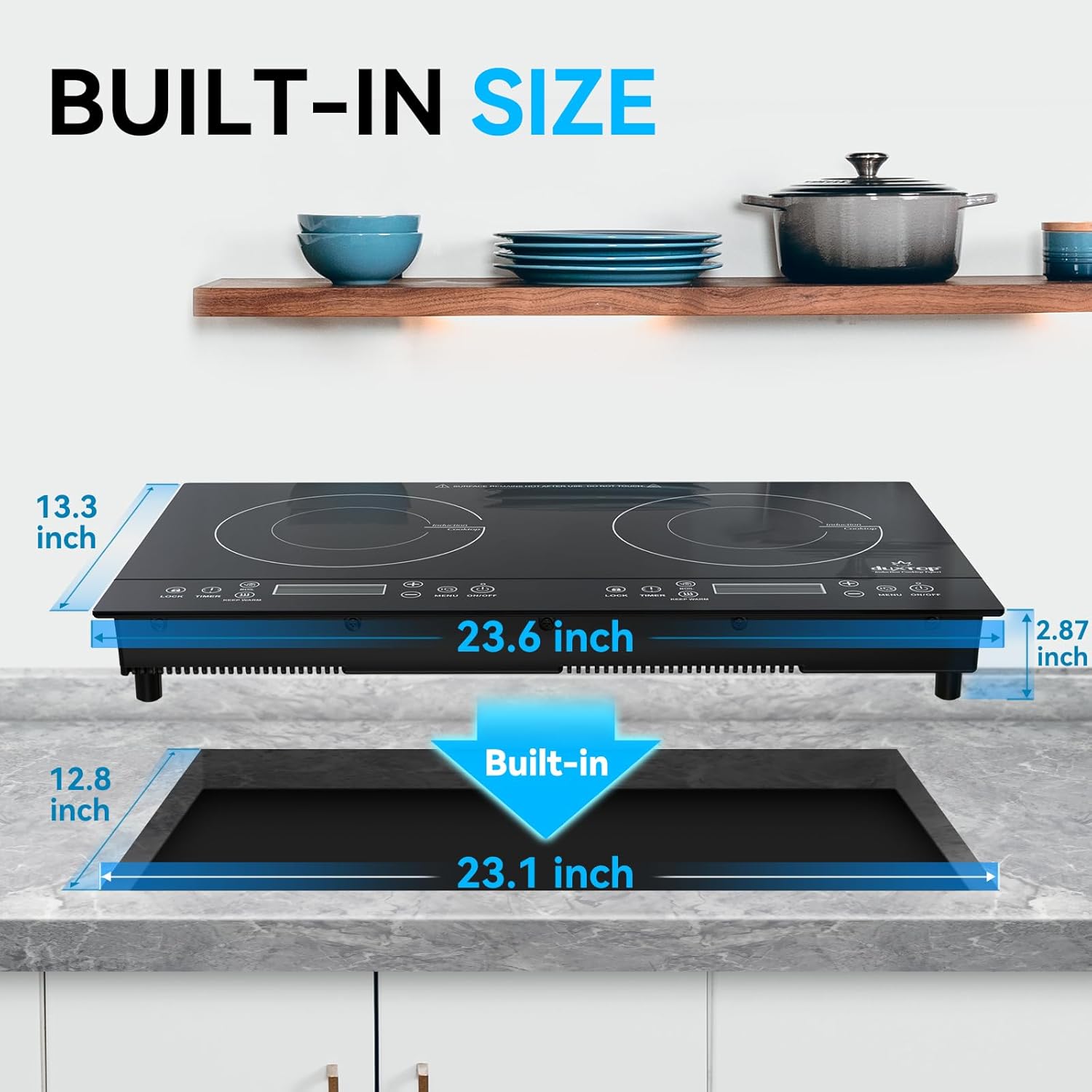 Duxtop LCD 1800W induction cooktop - portable and powerful