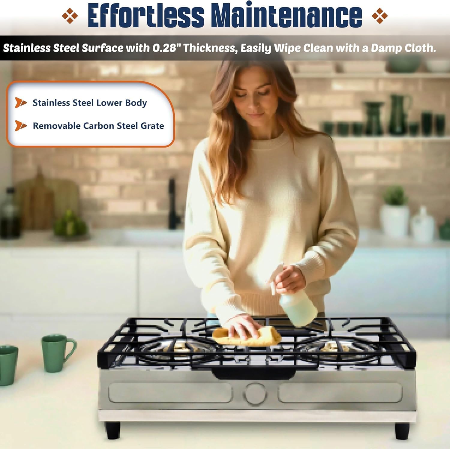 Dual-Burner Propane Stove for Outdoor Cooking