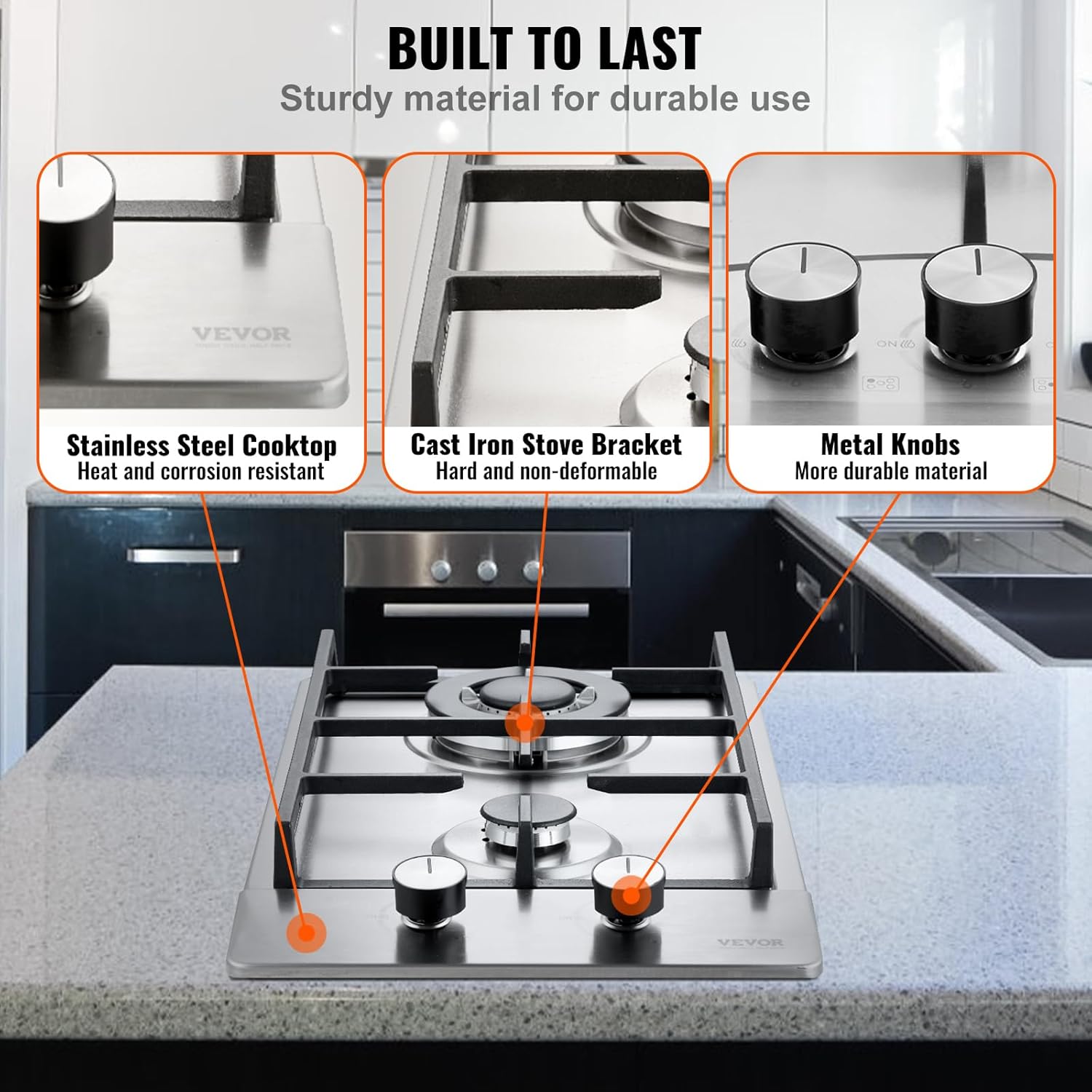 Efficient Dual Fuel Gas Cooktop
